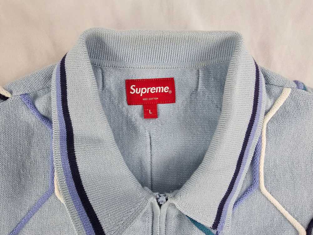 Supreme SUPREME HEX ZIP UP POLO - image 2