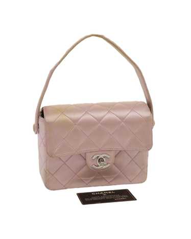 Chanel Matelasse Silk Satin Pink Hand Bag - image 1
