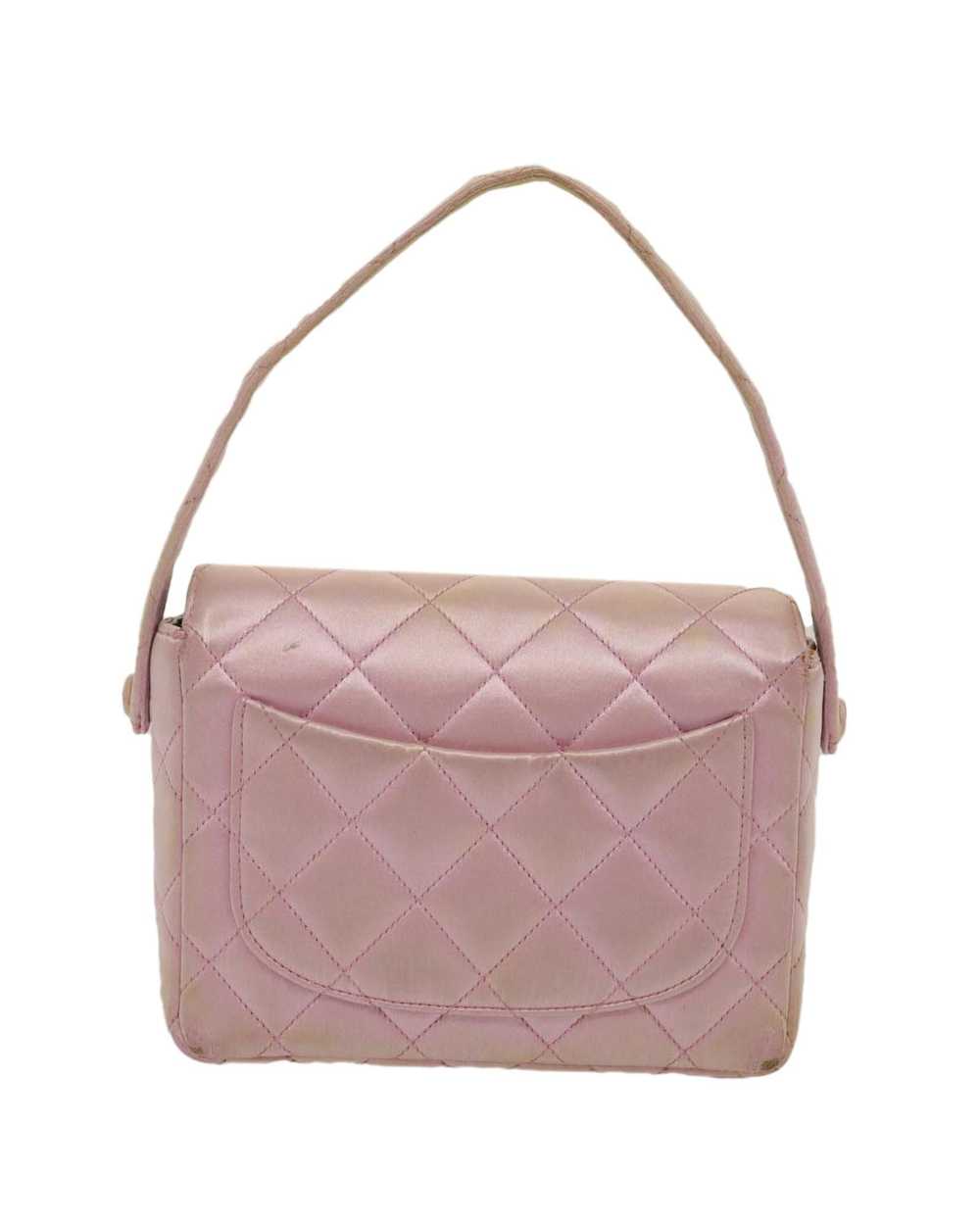 Chanel Matelasse Silk Satin Pink Hand Bag - image 2