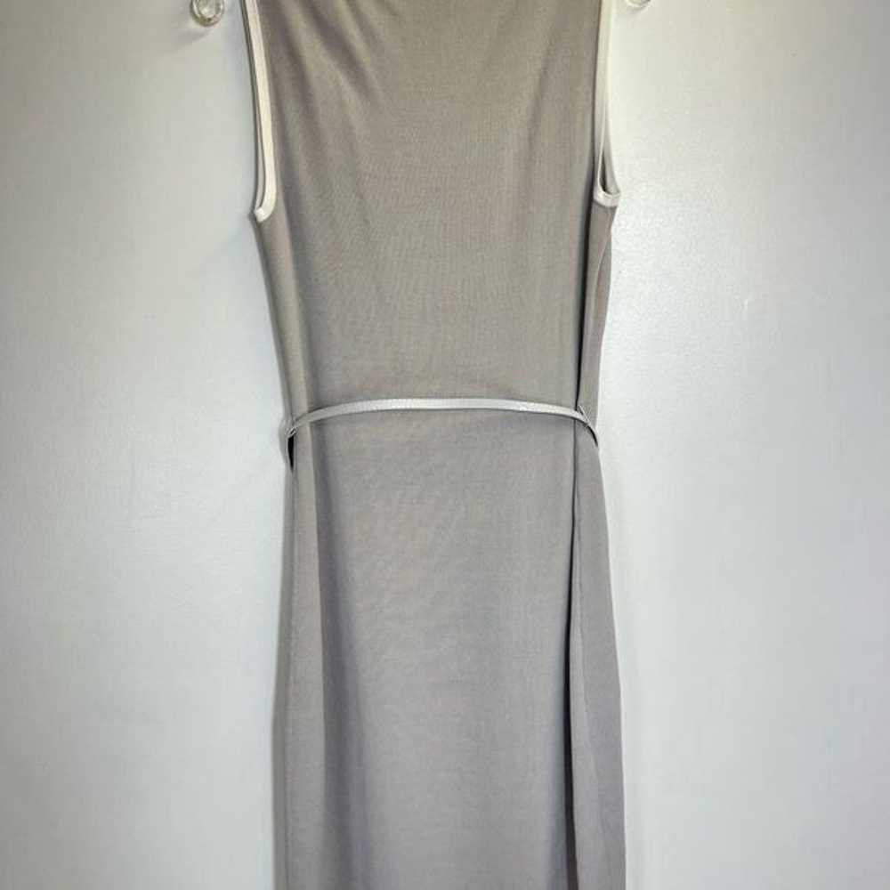 Carmen Marc Valvo Gray Dress Size Large - image 5