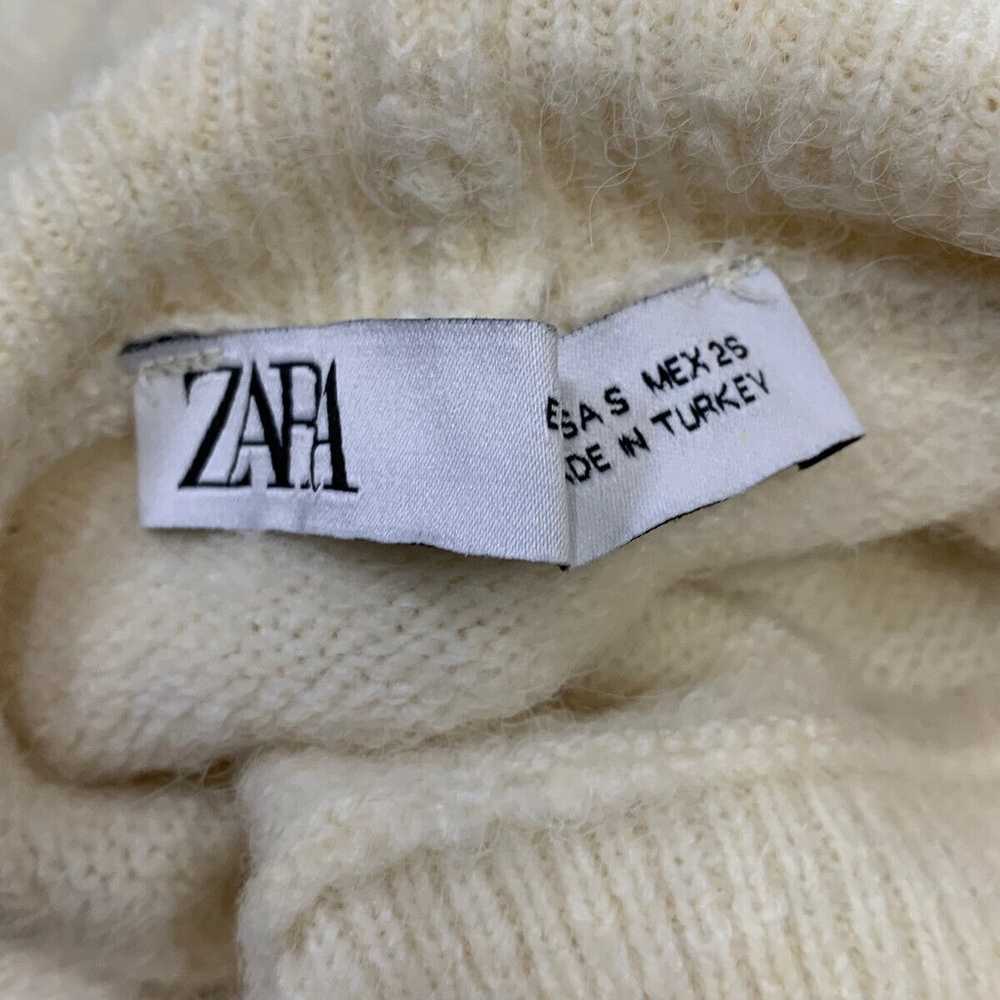Zara Ivory Turtleneck Sleeveless Knit Dress Size … - image 5