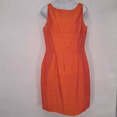 Vintage Andrea Behar Orange Duochrome 100% Silk D… - image 1