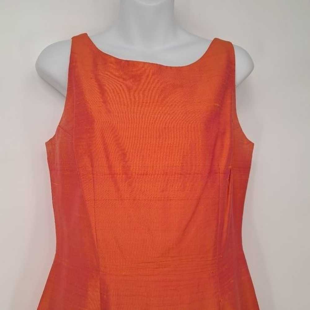 Vintage Andrea Behar Orange Duochrome 100% Silk D… - image 2