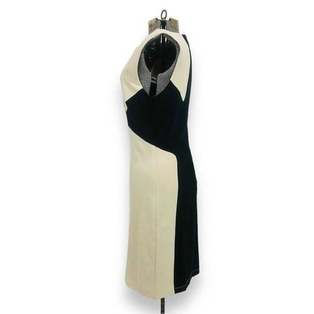 Bebe Colorblock Cap Sleeve Sheath Dress Black & W… - image 2