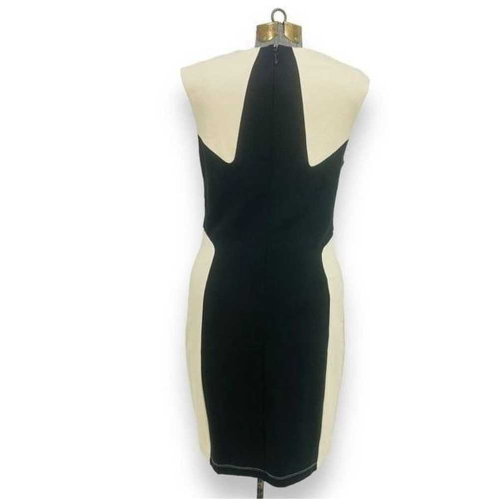 Bebe Colorblock Cap Sleeve Sheath Dress Black & W… - image 3