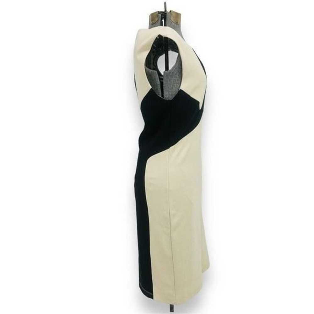 Bebe Colorblock Cap Sleeve Sheath Dress Black & W… - image 4