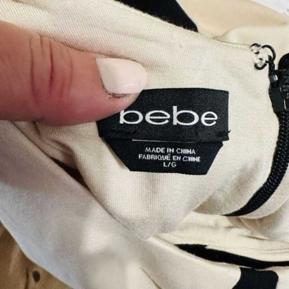 Bebe Colorblock Cap Sleeve Sheath Dress Black & W… - image 5