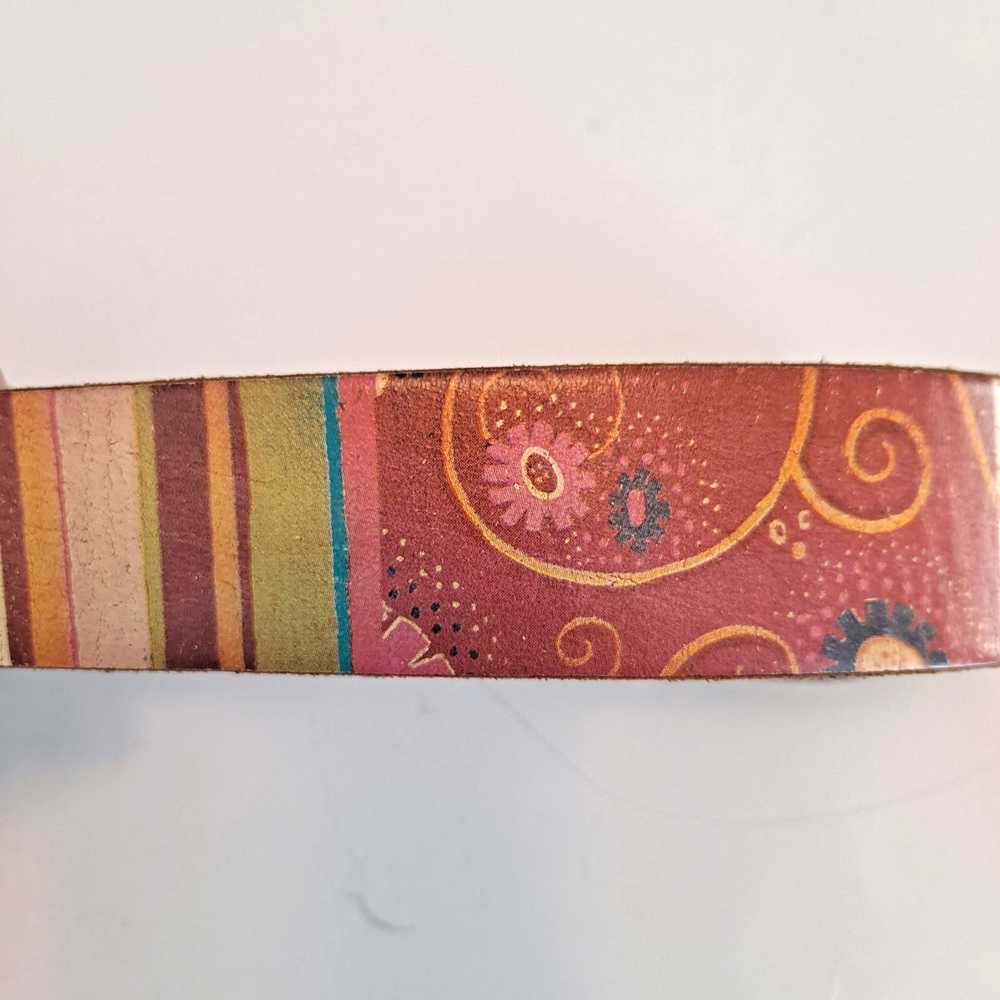 Fossil Floral Collage Multi Belt Fossil 70s Look … - image 4