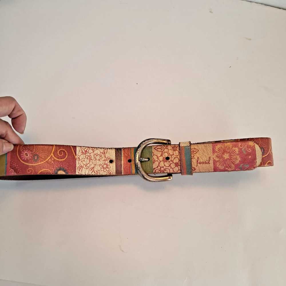 Fossil Floral Collage Multi Belt Fossil 70s Look … - image 7