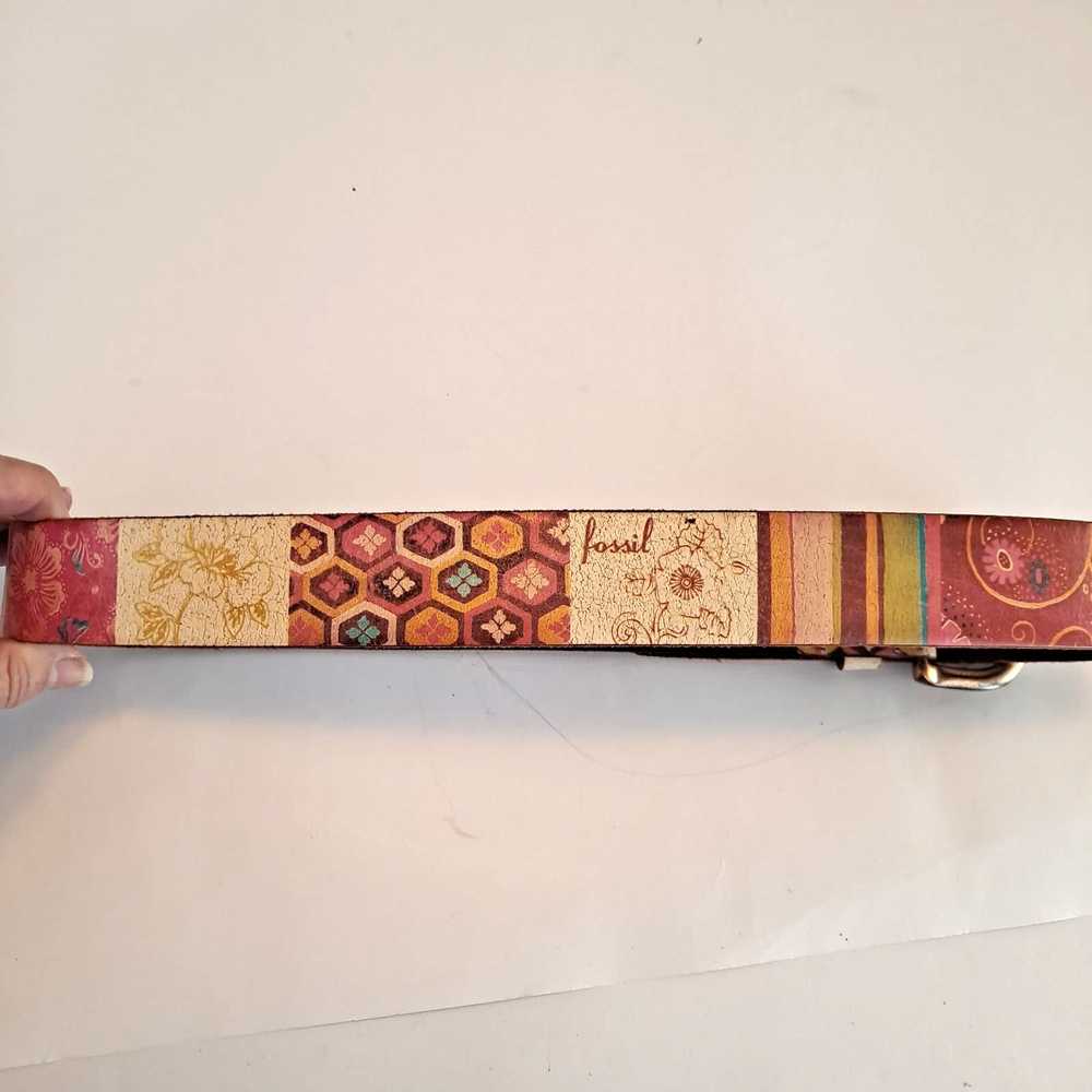 Fossil Floral Collage Multi Belt Fossil 70s Look … - image 8