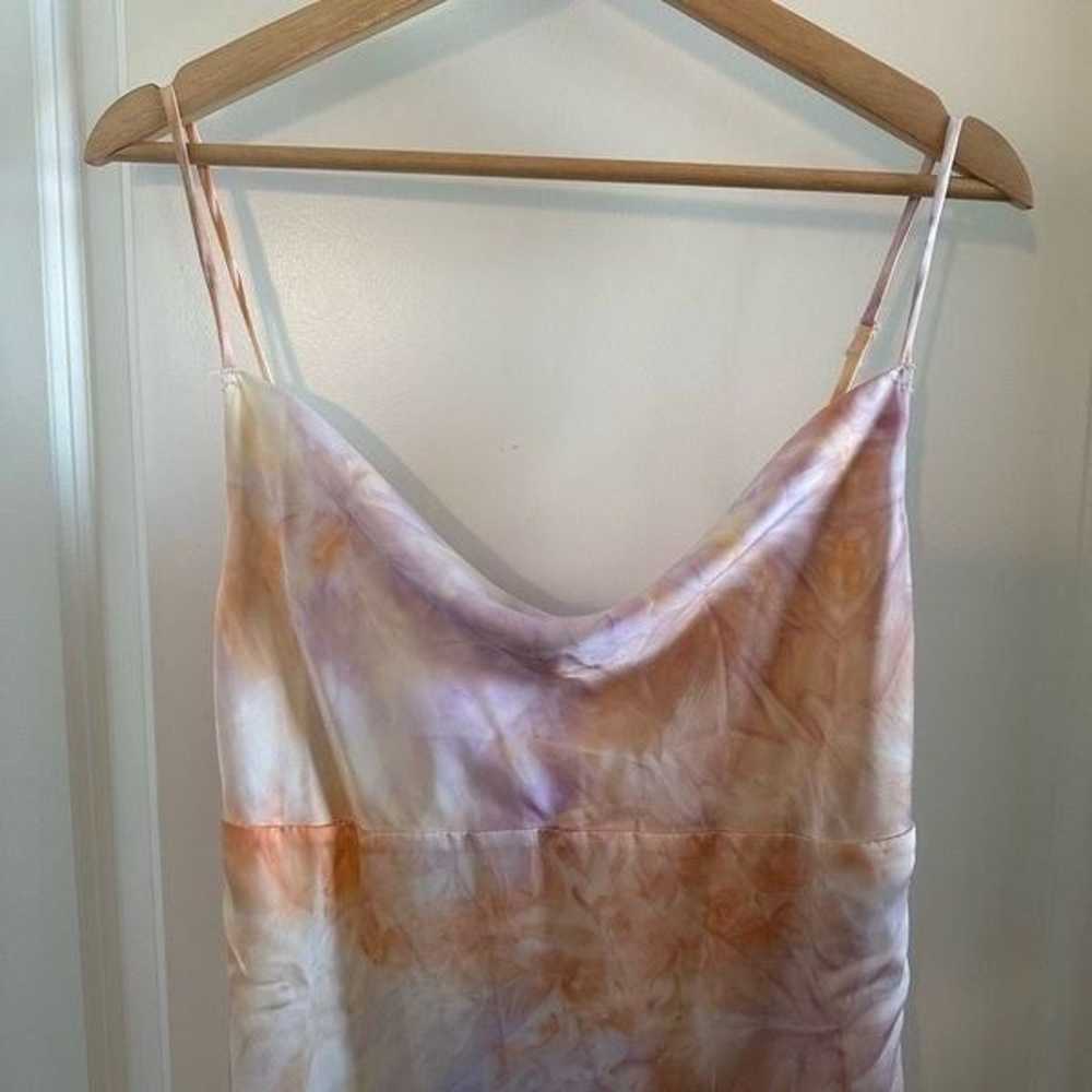 Lulus Tranquil State Tie Dye Satin Midi Dress - image 3
