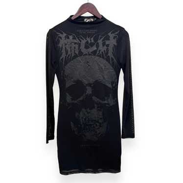 Killstar Odessa Skull Mesh Bodycon Dress Size Med… - image 1