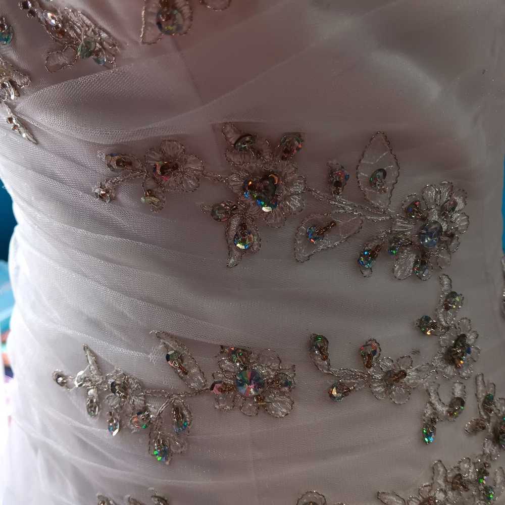 Princess Style Wedding Dress Previously Owned - image 3
