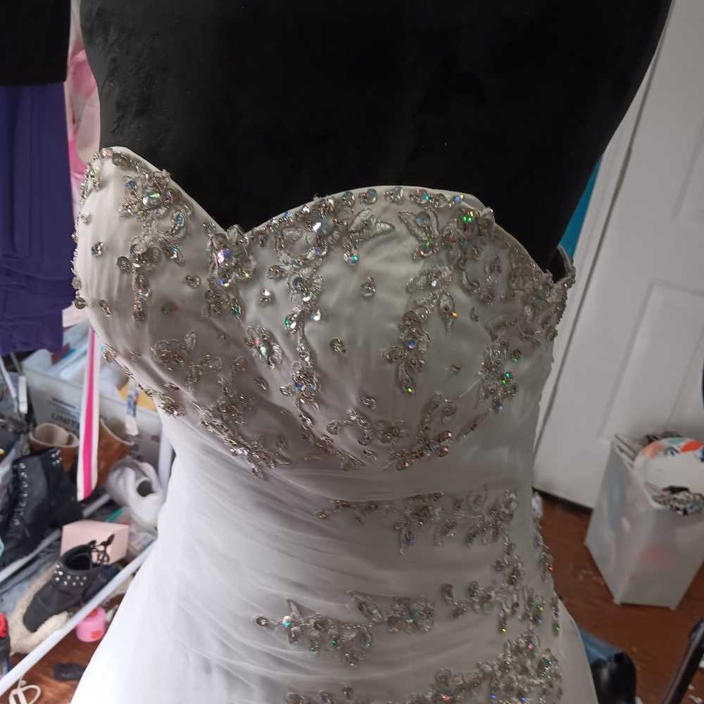 Princess Style Wedding Dress Previously Owned - image 4