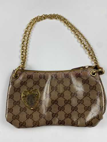 Gucci Beige Coated Babouska Heart Pochette Bag