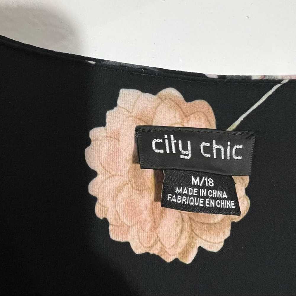 City Chic Floral Wrap Maxi Dress Hi Low Size M/18 - image 11
