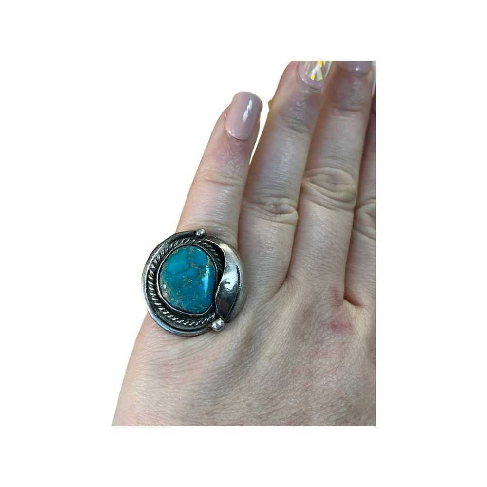 Navajo Vintage Turquoise Sterling Silver Native A… - image 9