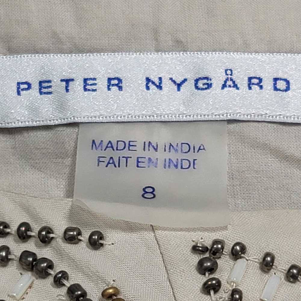 Other Peter Nygard Beige Crochet Bead Overlay Ope… - image 3