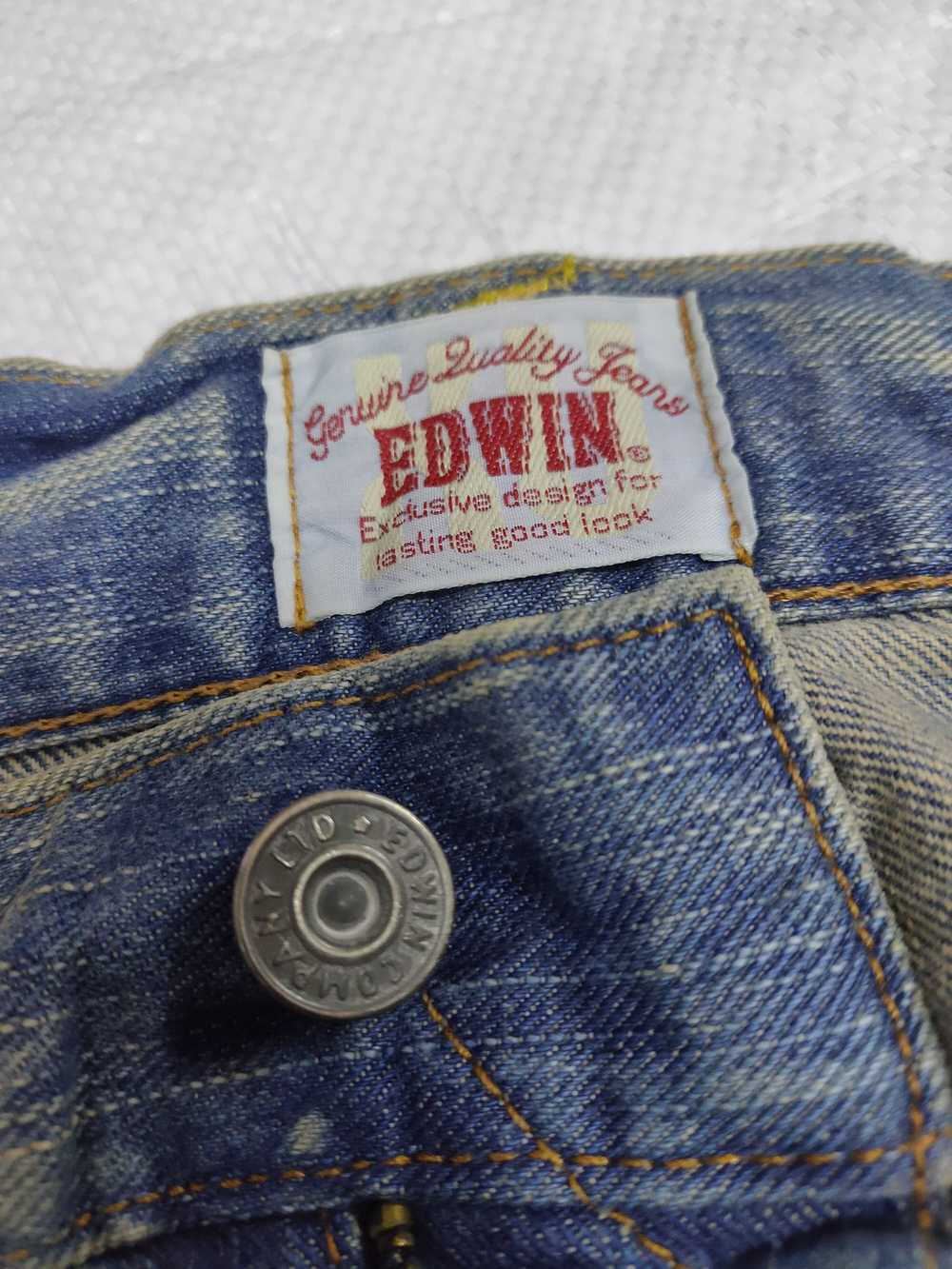 Distressed Denim × Edwin Vintage Edwin distressed… - image 7