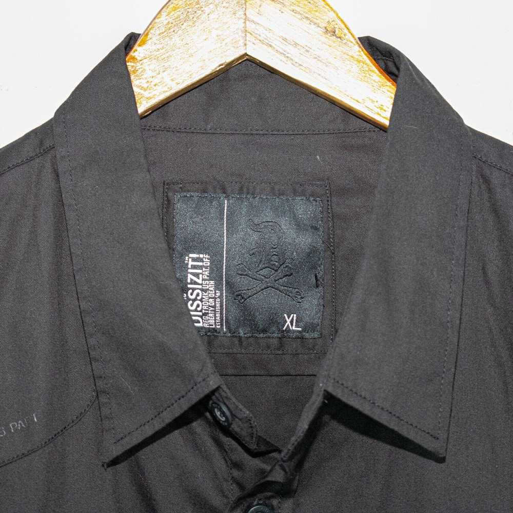 Dissizit DISSIZIT! Black Button up Shirt Multi po… - image 3