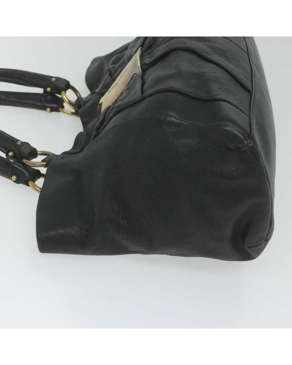 Salvatore Ferragamo Black Leather Tote Bag by Ita… - image 5