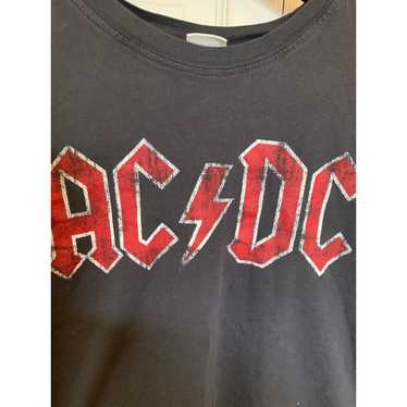 Ac/Dc ACDC crop t shirt, 80s concert rock head ba… - image 1