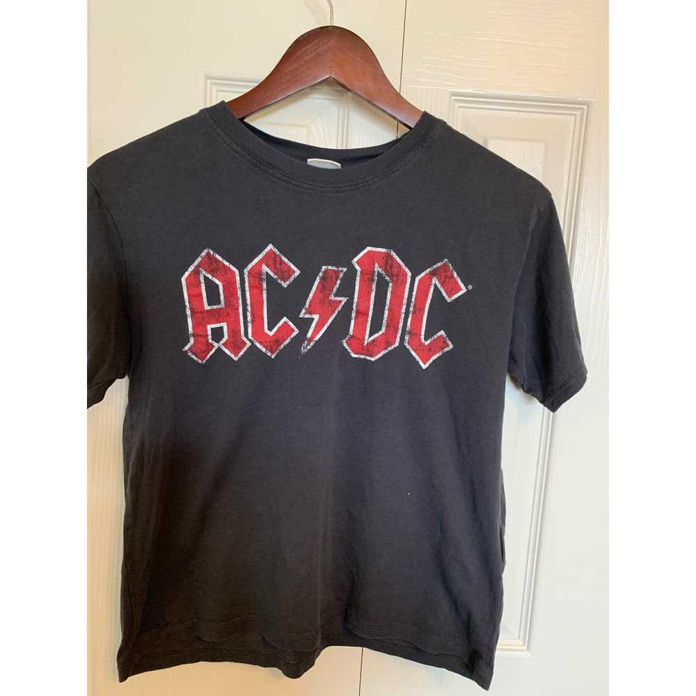 Ac/Dc ACDC crop t shirt, 80s concert rock head ba… - image 3