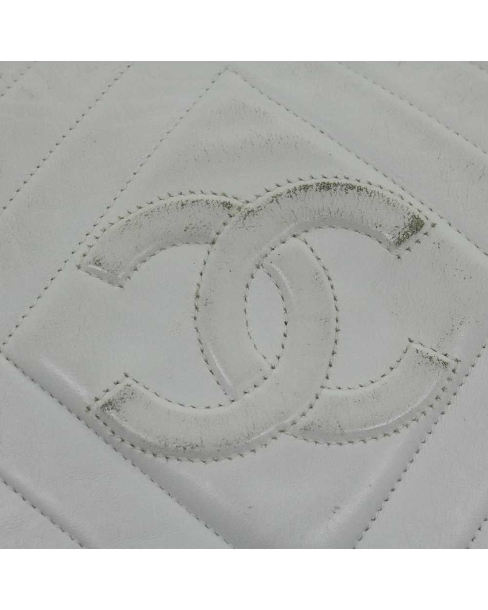 Chanel Quilted Fringe Shoulder Bag Lamb Skin in W… - image 2