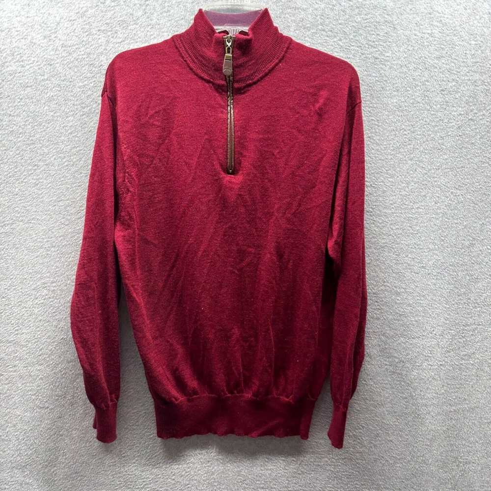 Orvis ORVIS Sweater Adult Medium Red 100% Wool 1/… - image 1