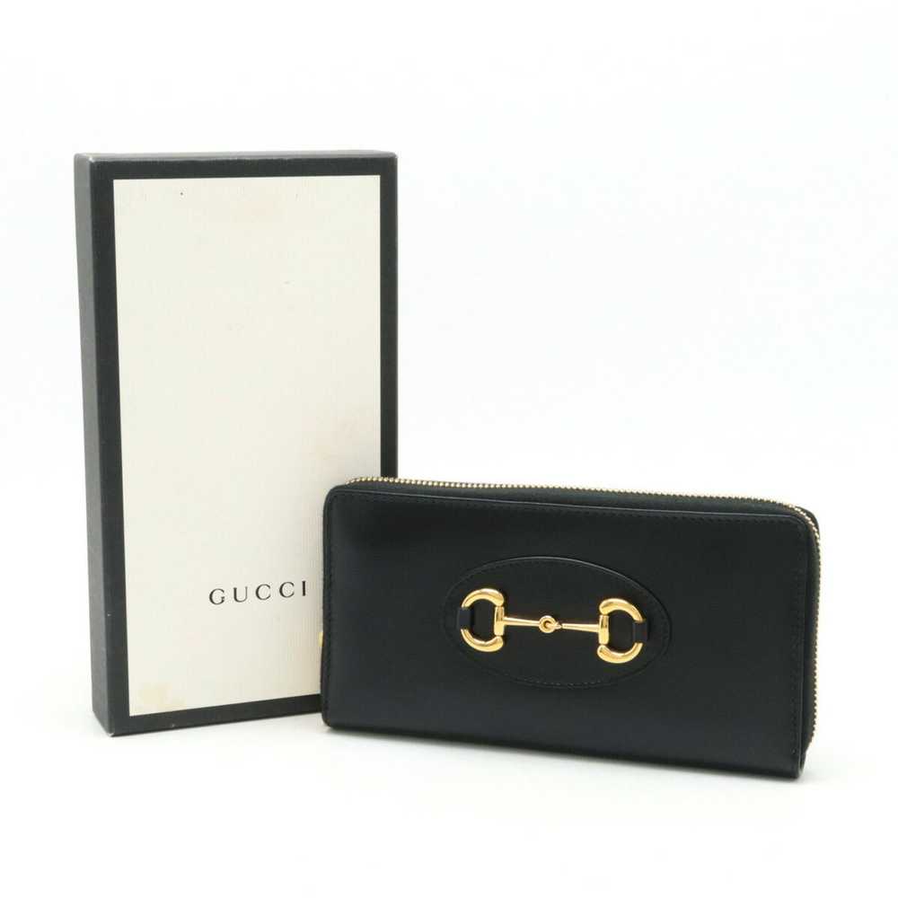 Gucci GUCCI Horsebit 1955 Round Long Wallet Leath… - image 9