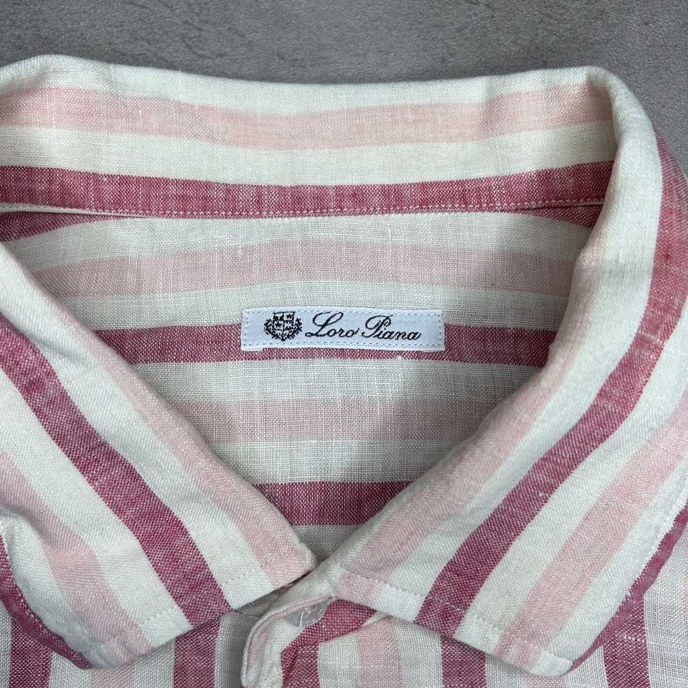 Loro Piana Loro Piano Men's Andre Linen Shirt But… - image 4