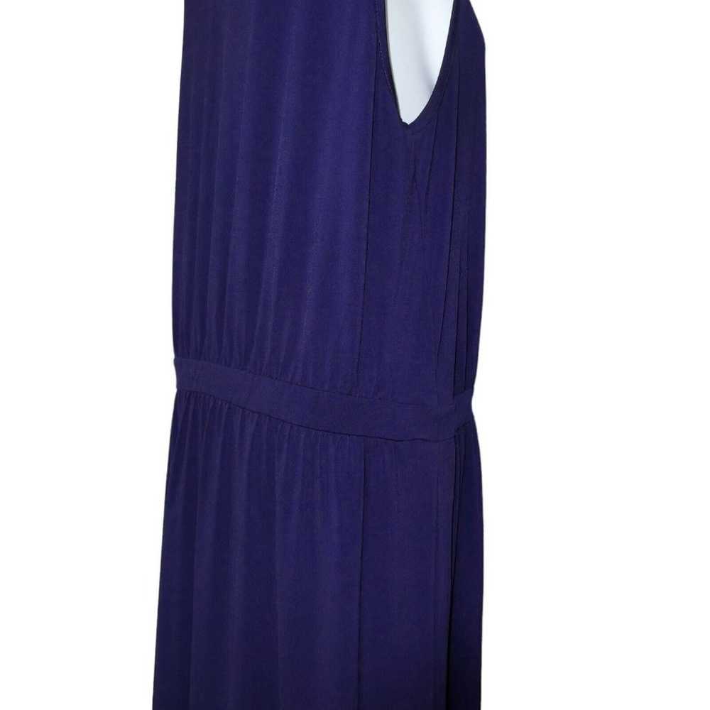 Neiman Marcus XL Maxi Dress Sleeveless Purple Key… - image 4