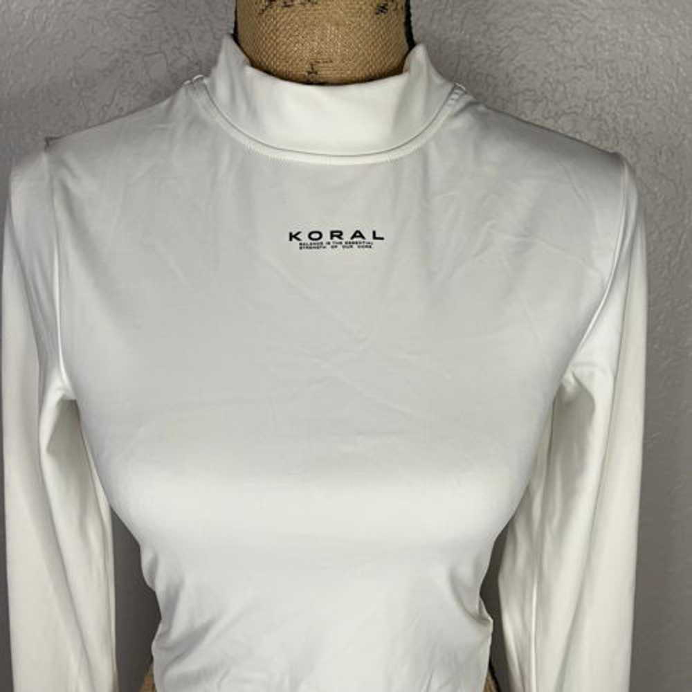 Koral Luca Blackout® Long Sleeve Crop Top - White - image 3