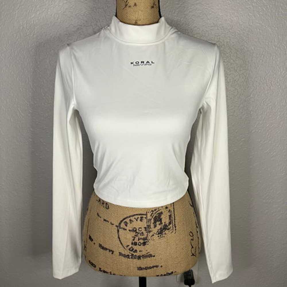 Koral Luca Blackout® Long Sleeve Crop Top - White - image 7