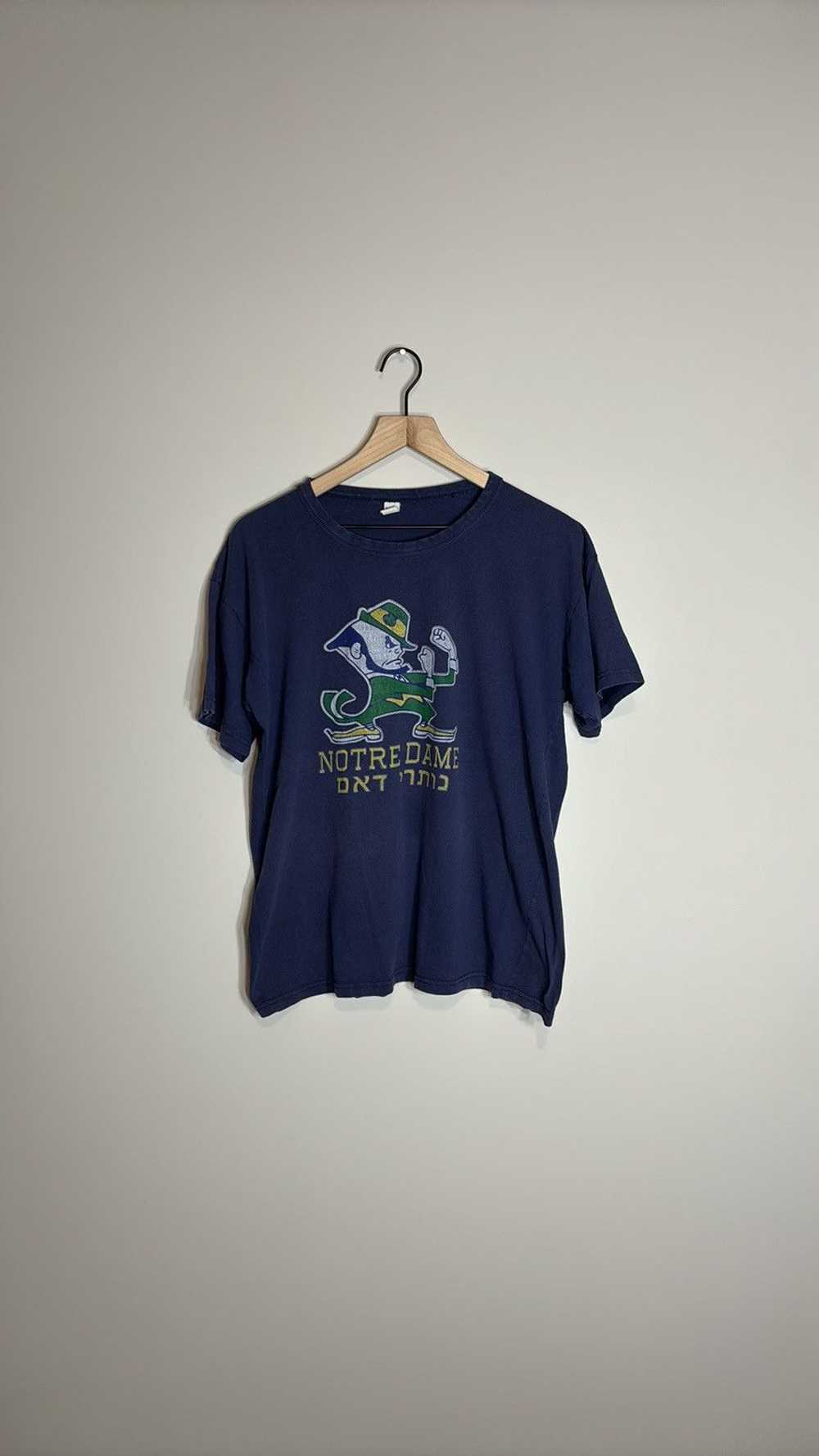 American College × Vintage Notre Dame Hebrew Shirt - image 1