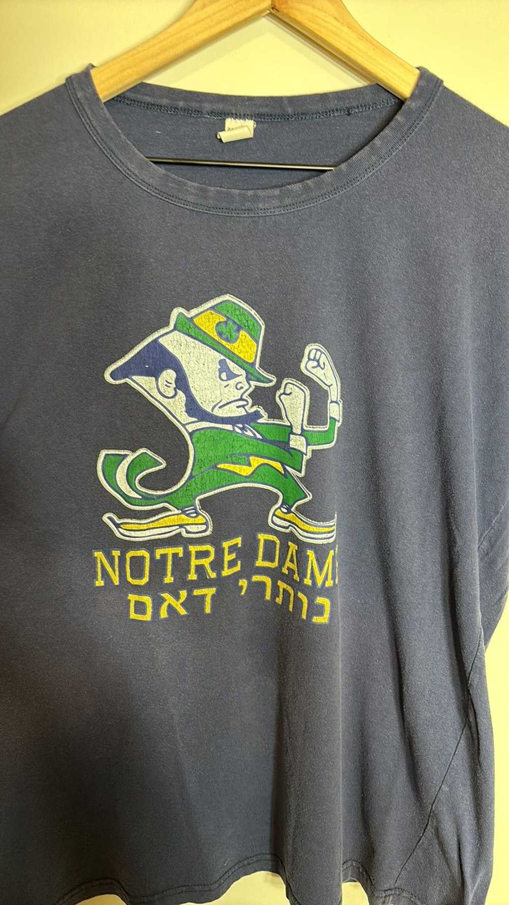 American College × Vintage Notre Dame Hebrew Shirt - image 2