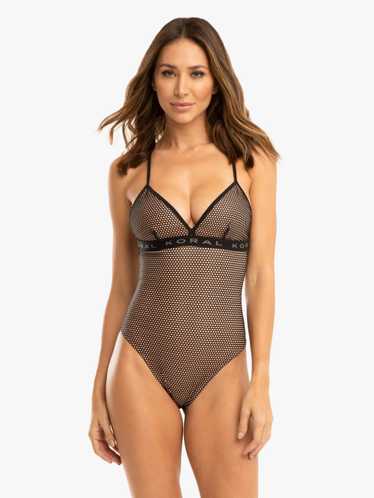 Koral Migrate Open Mesh Bodysuit - Black/Pompano O