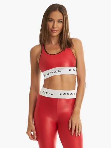 Koral Bermuda Infinity Sports Bra - Chic Red/Black