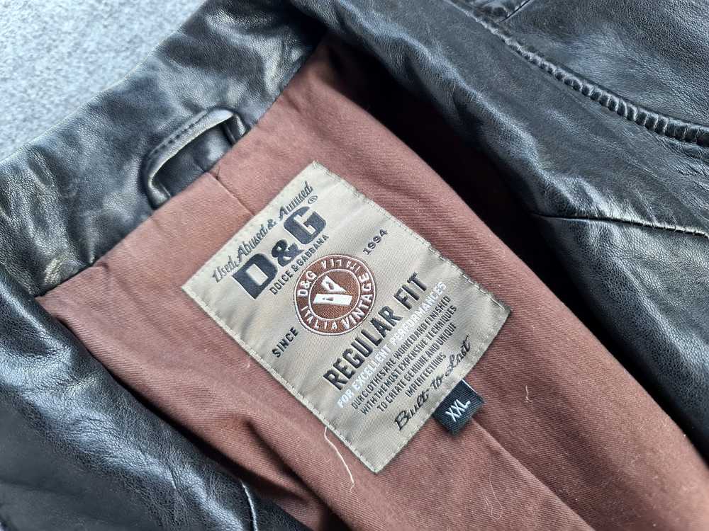 Italian Designers D&G Leather Jacket or Leather B… - image 4