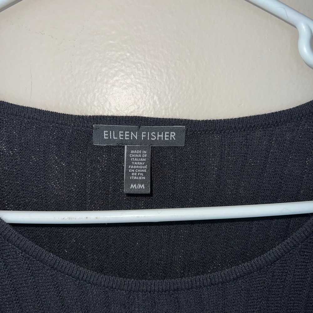 Eileen Fisher Wool Black Ribbed Knee-length Dress… - image 4