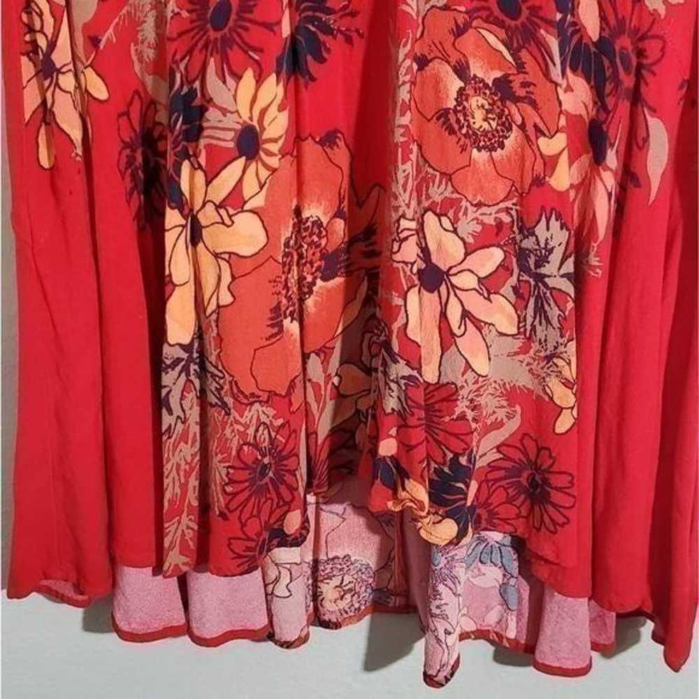 Free people flowy floral boho tunic dress medium - image 3