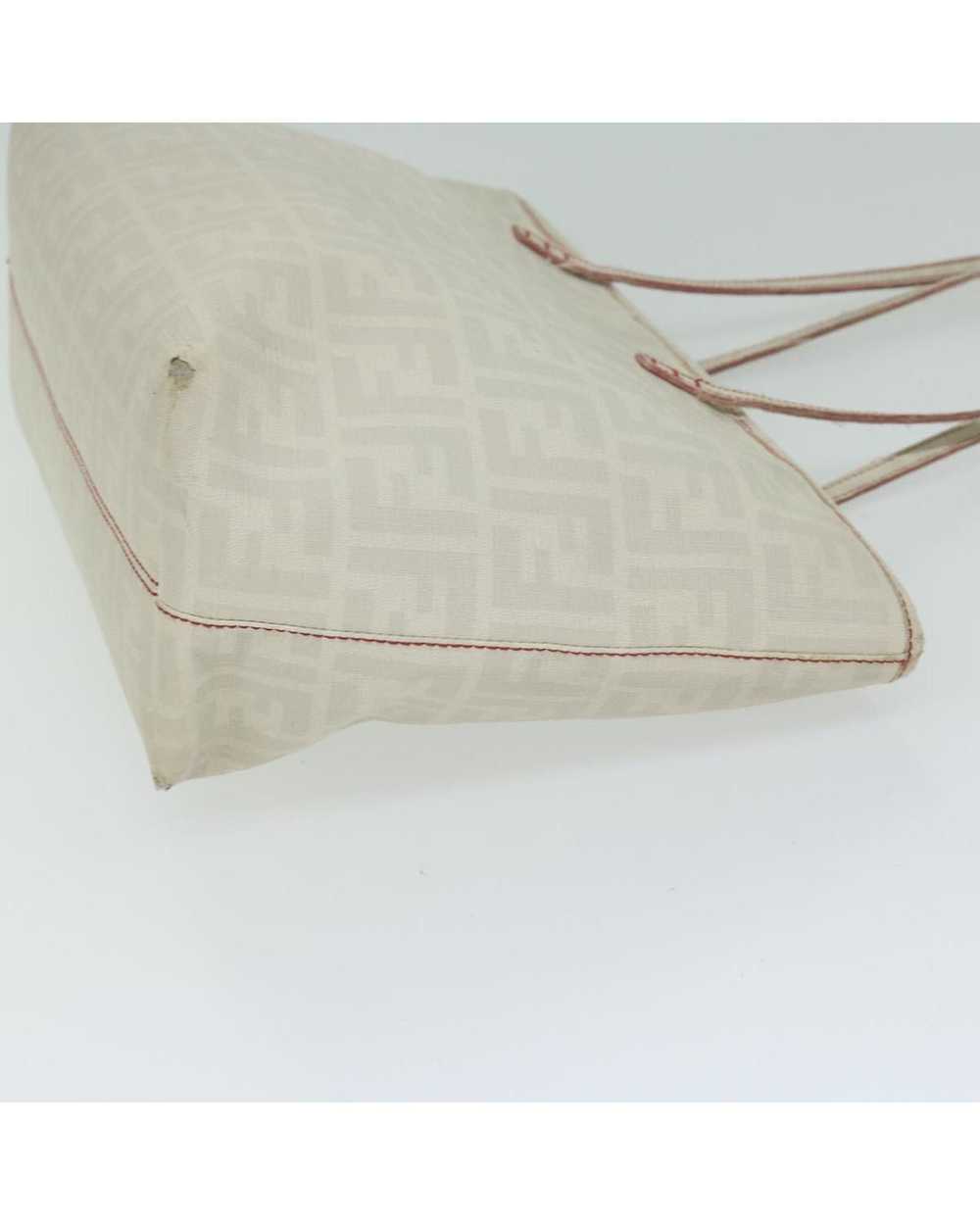 Fendi White Zucca Canvas Tote Bag with Accessory … - image 3