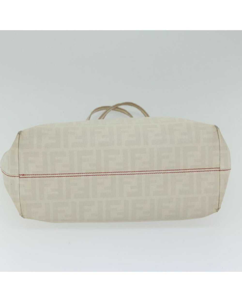 Fendi White Zucca Canvas Tote Bag with Accessory … - image 5