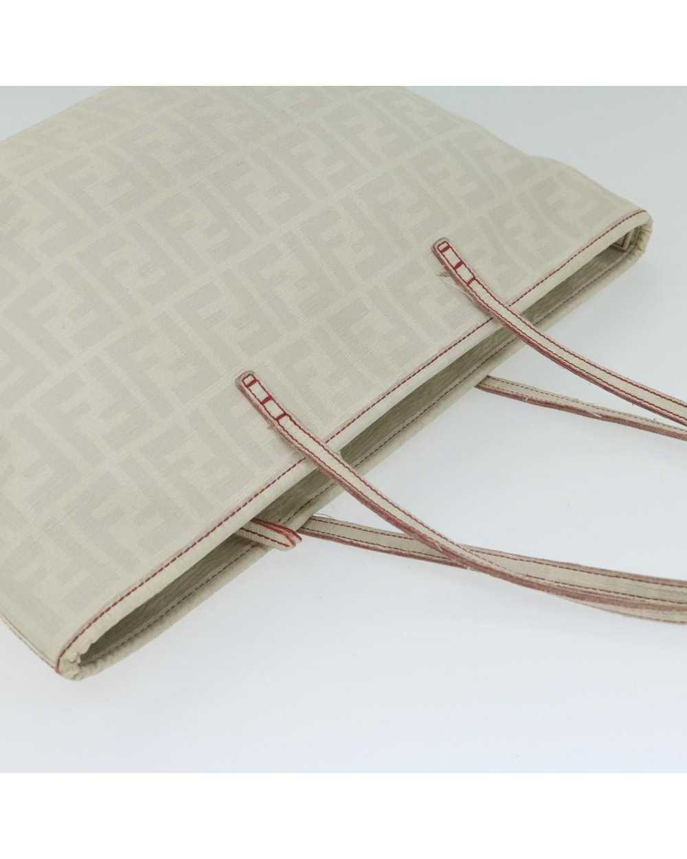 Fendi White Zucca Canvas Tote Bag with Accessory … - image 6