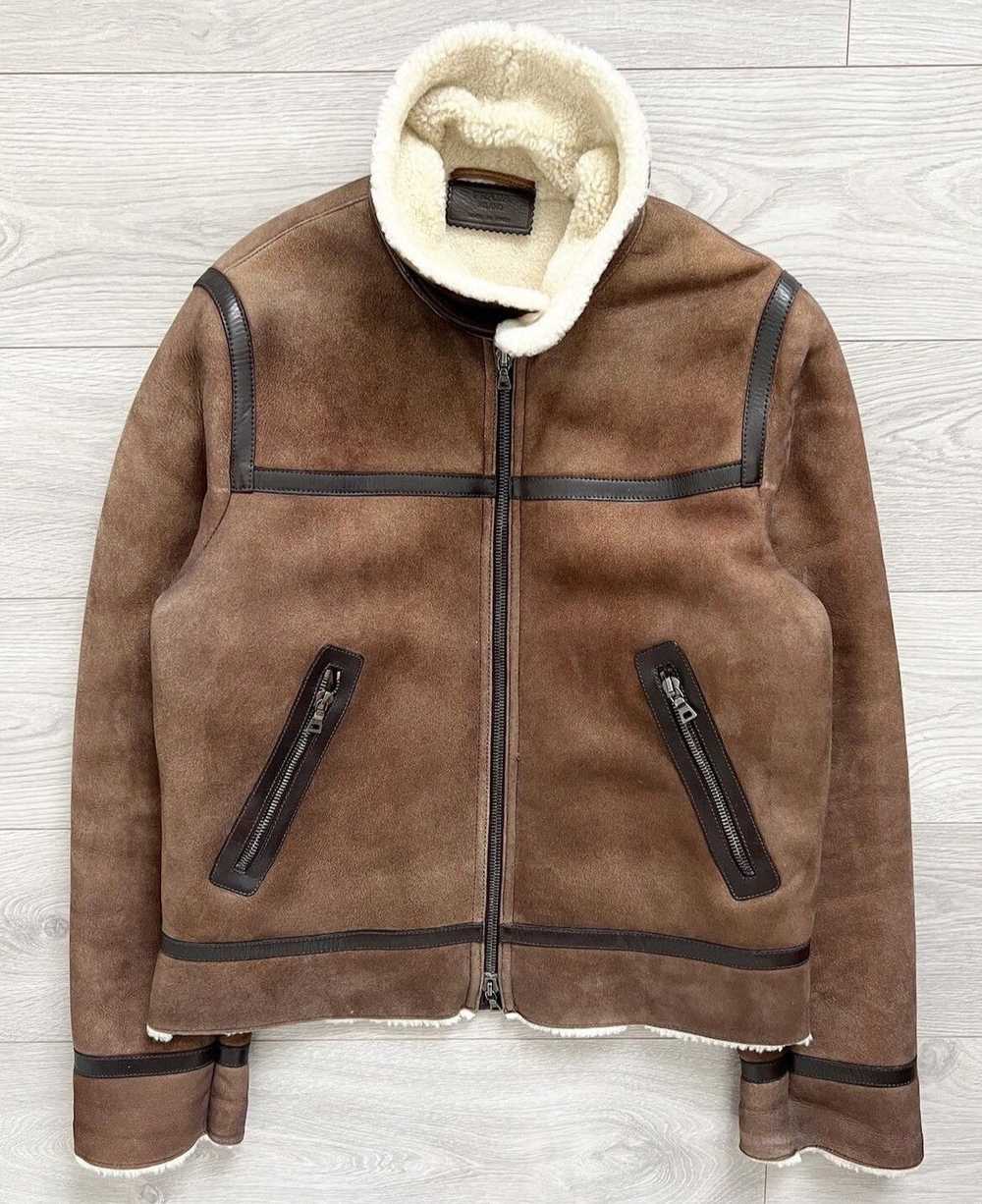 Prada Prada FW04 Shearling Aviator Leather Jacket - image 1