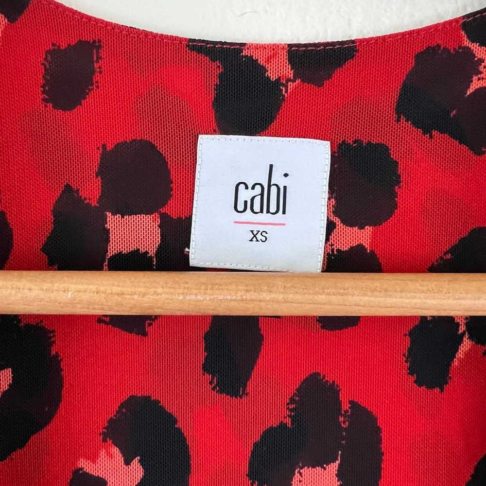 Cabi Siren Leopard Print Semi Sheer Long Sleeve W… - image 5