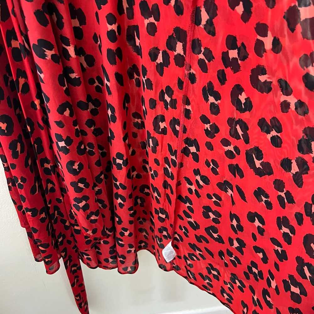Cabi Siren Leopard Print Semi Sheer Long Sleeve W… - image 8