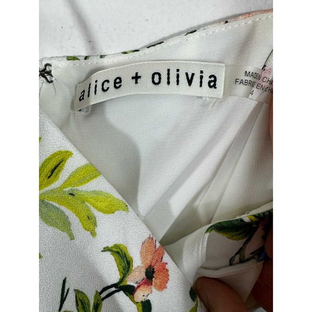 Alice + Olivia Size 4 Trixie Gardenia Floral Mini… - image 6