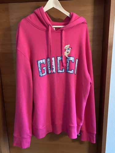 Gucci Gucci Pig Pink Logo Hoodie Embroidery