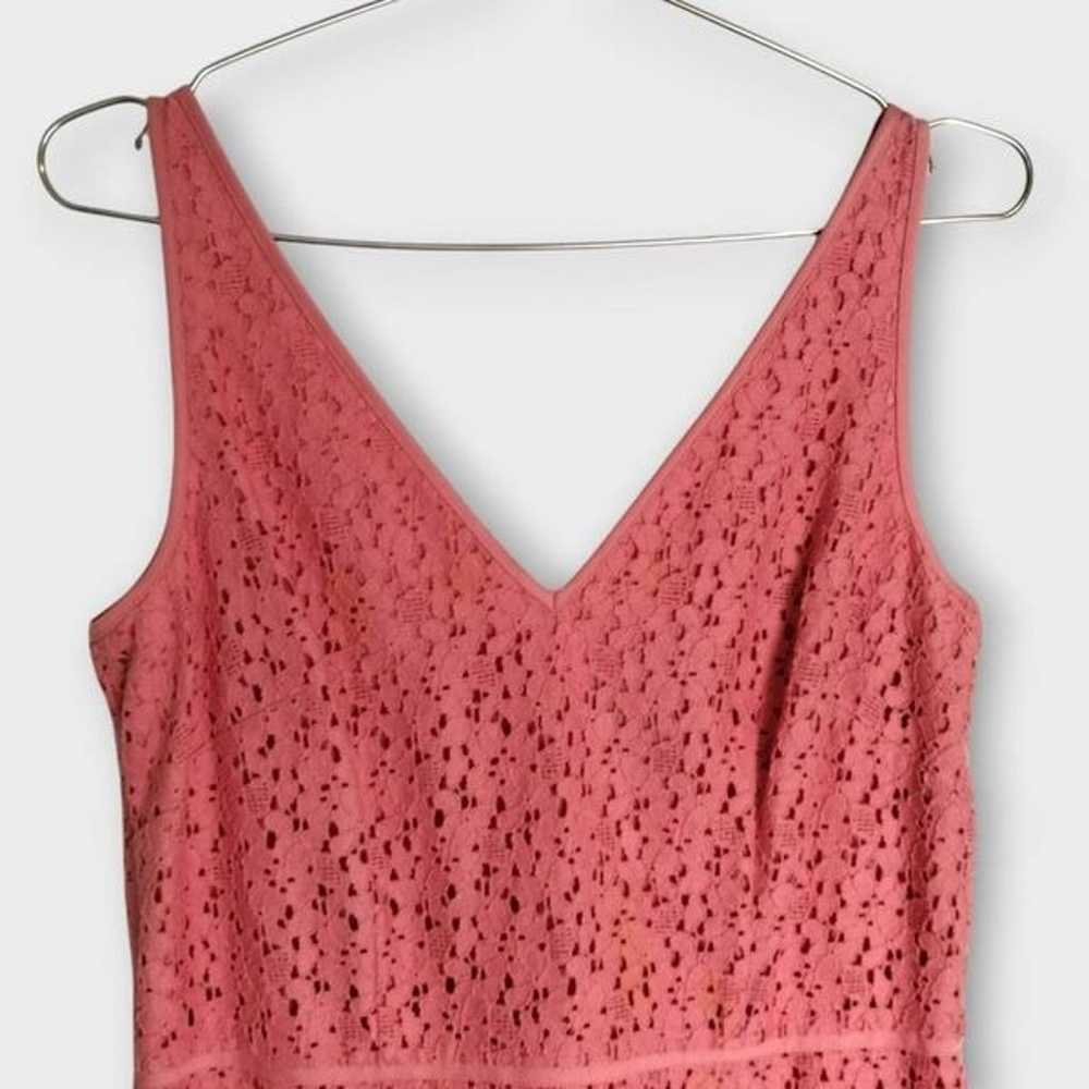 Ann Taylor Womens Dress Sz 8 Rose Pink Lace Cotto… - image 4